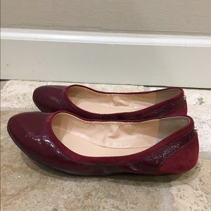 Cole Haan Avery burgundy ballet flats.