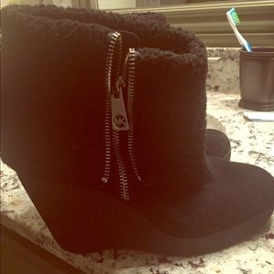Michael Kors Black Wedge Boots