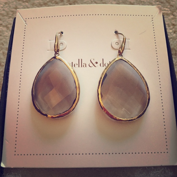 Stella & Dot Serenity Stone Drop Earrings