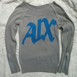 Armani Exchange Zipper Sleeve Sweater