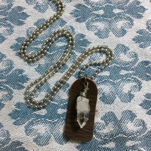 Clear quartz necklace