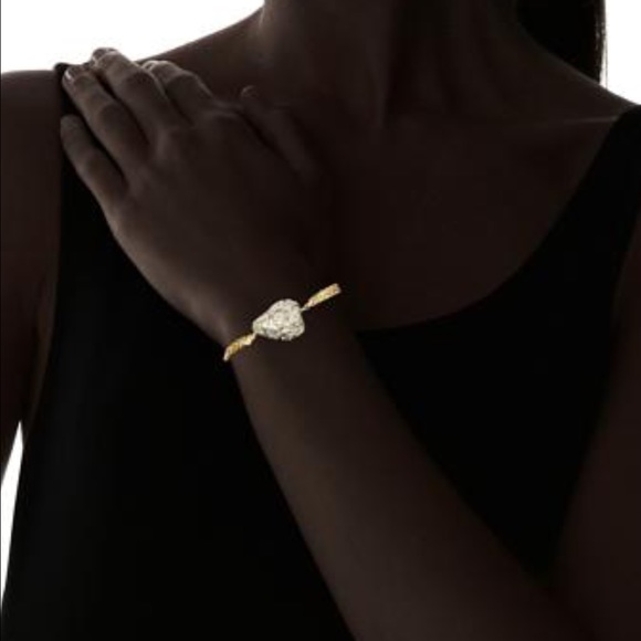 Dara Ettinger Pewter Ali Bracelet Gold Plated NWT - Picture 2 of 3