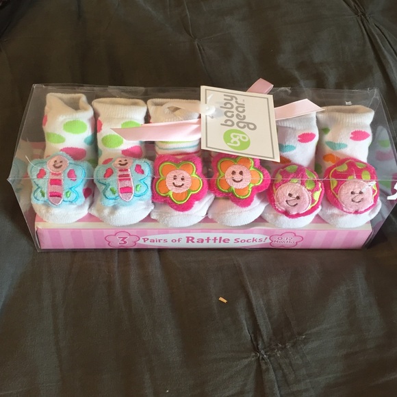 Baby Gear Other 3 Pairs Of Rattle Socks 012 Months Poshmark