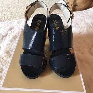 Great for summer navy blue Michael Kors heels