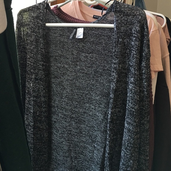 H&M Oversized Thin Knit Marble Cardigan