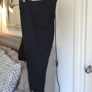 Long cotton deep turquoise/green skirt