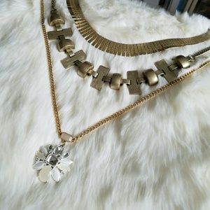 3 Gold Necklaces - Jewelmint and Ann Taylor