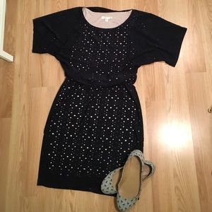 Navy eyelet dress