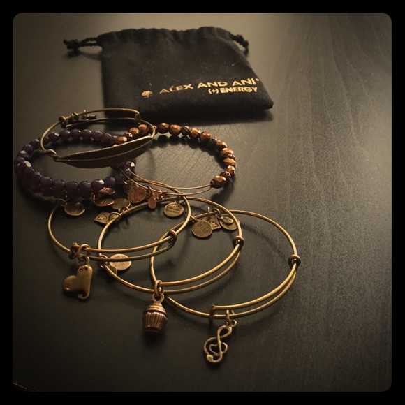 Alex and Ani 6 bracelet set