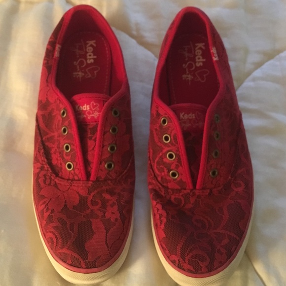 Taylor swift Red lace Keds sneakers