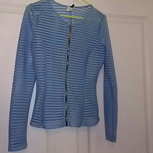 NWOT Blue Mesh Blazer