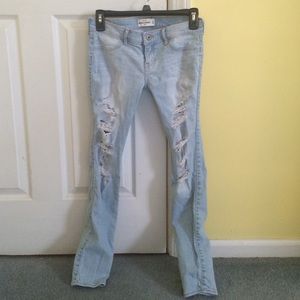 Abercrombie light blue skinny jeggings