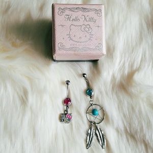 Hello Kitty & Dream Catcher Navel Jewery