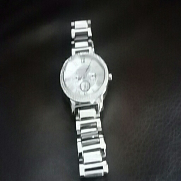 silver watch