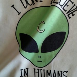 I don't believe in humans crop tank