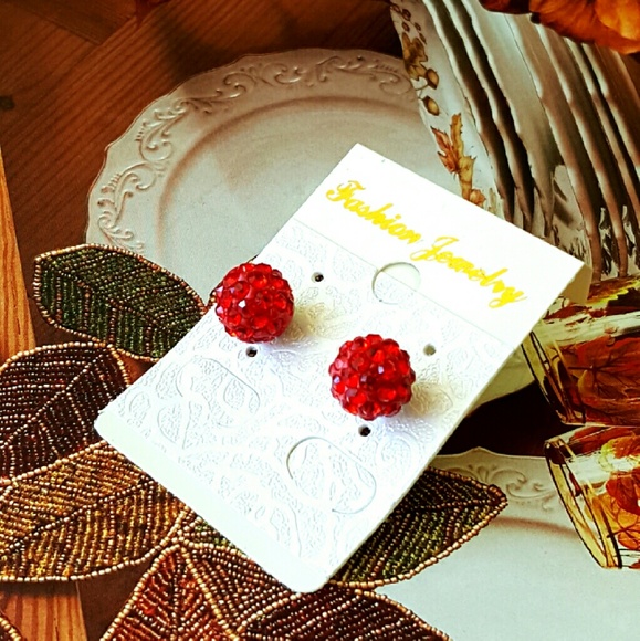 Ruby Red Bon Bon Earrings - Picture 2 of 4