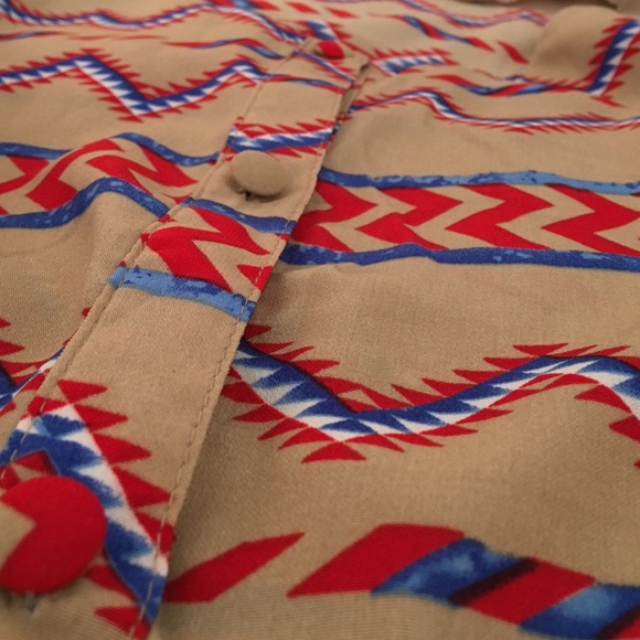 Aztec button down top - Picture 3 of 4