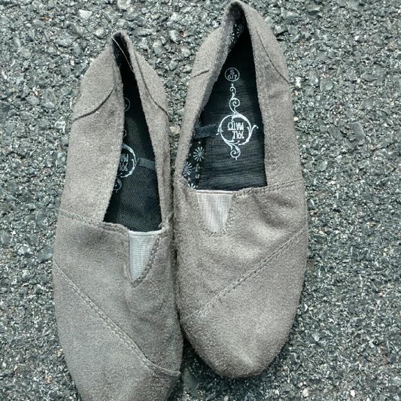 Grey suede shoes