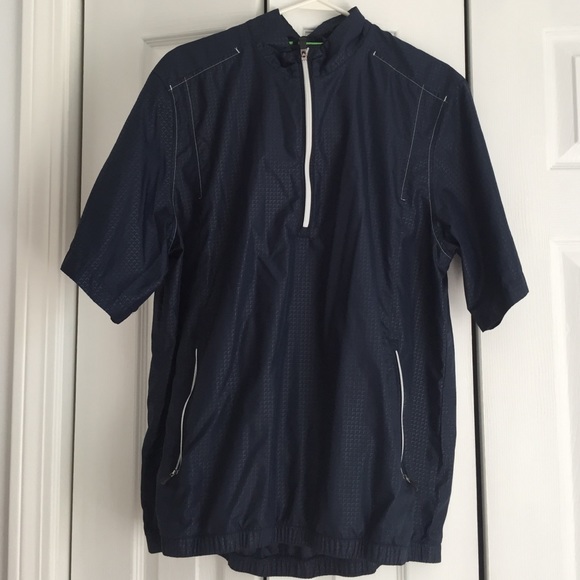Men Adidas golf short sleeve climaproof jacket