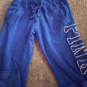 Victoria's Secret blue boyfriend sweatpants