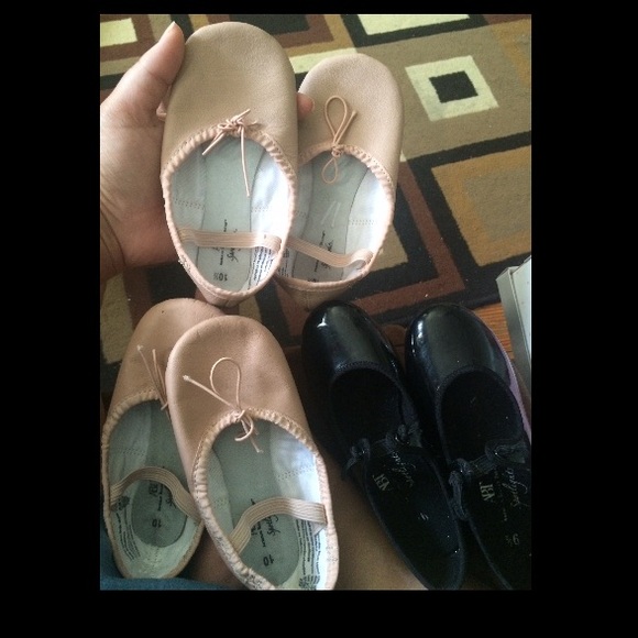 Ballet and tap dance shoes