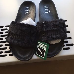 Puma leadcat Fenty faux fur slides