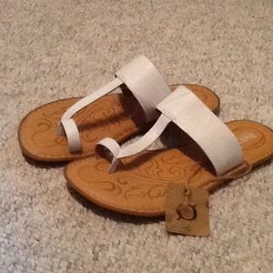Born white flip flop slides