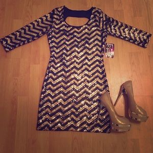 Trixxi Sequined Cocktail Dress NWT Size S