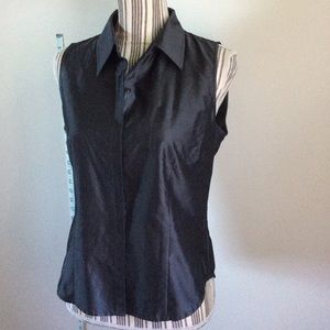 Beautiful 100% Silk Slate Grey Top
