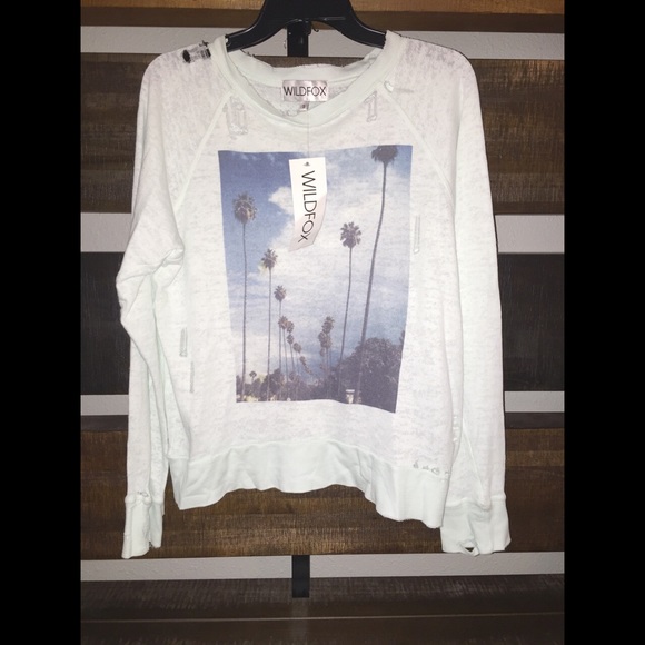 Wild Fox ripped up crew neck 😍