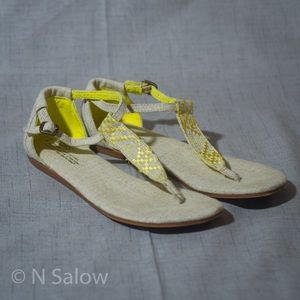 TOMS tan/yellow sandals