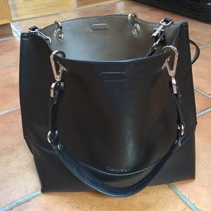 Calvin Klein Black Leather tote bag