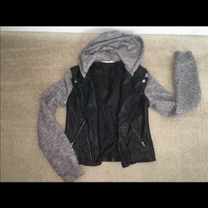 Hollister leather coat