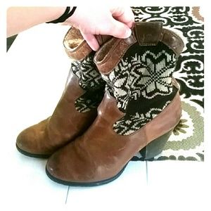 Gianni Bini Leather Ankle Boots
