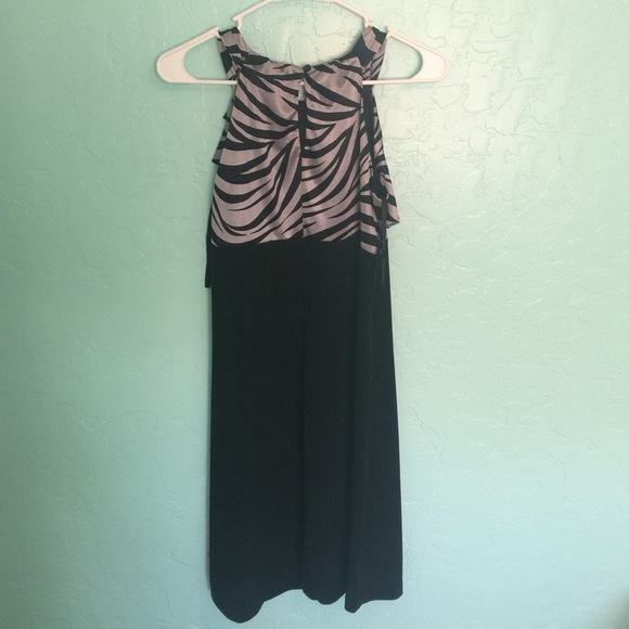 Black/zebra print formal dress. - Picture 2 of 3