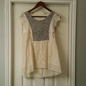 Anthropologie top, meadow & rue, beautiful detail