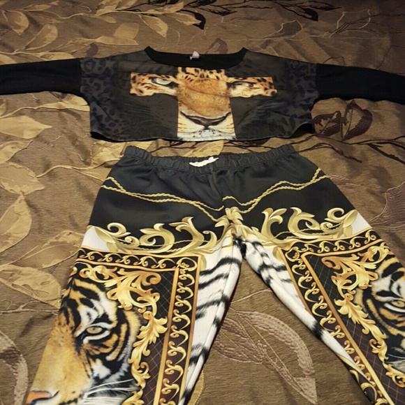 Amimal Print Tights Set