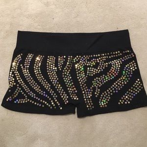 sparkles Tiger Print Spandex Shorts