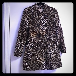 MICHAEL Michael Kors Belted Leopard Trench Coat
