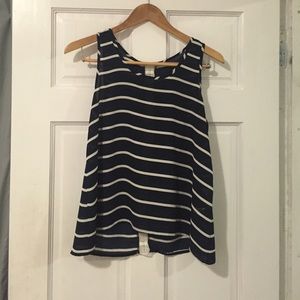 Navy and white tank