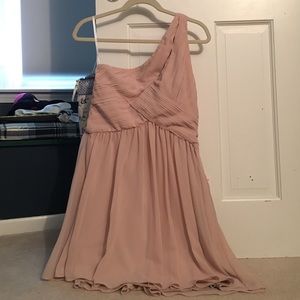 Light pink, one shoulder dress: never worn