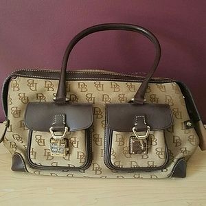 Tan and brown Downey & Burke handbag