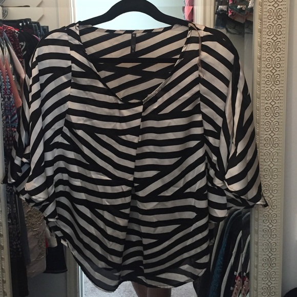 Love Culture Striped Black and White Top