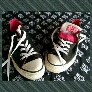 Converse all stars black & pink