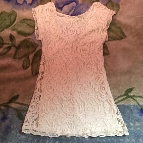 Off-white lace dress