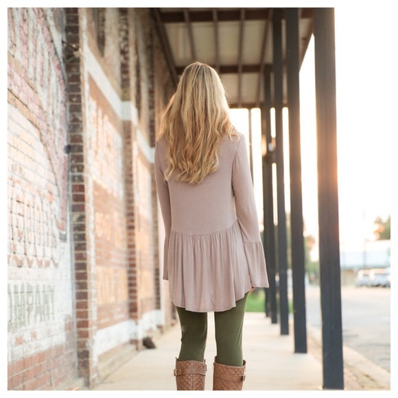 SOLD Mocha Bell Sleeve Baby Doll - Picture 3 of 3