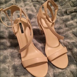 Forever 21 Nude strappy heels