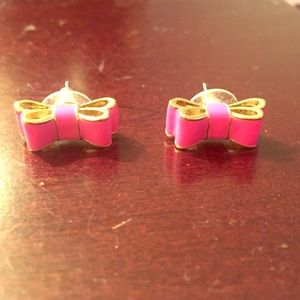 Kate Spade NY Bow Stud Earrings, Hot Pink