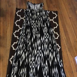 H&m printed maxi dress with tie waist.