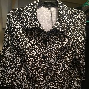 Black and white short blazer 3/4 sleeve